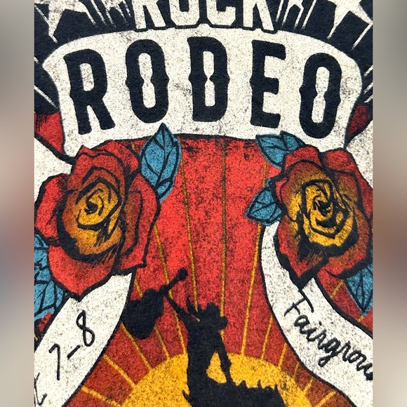 EUC Wrangler Brand Black Rock Rodeo Graphic Tee Sz XL - Picture 3 of 12